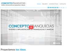 Tablet Screenshot of conceptofranquicias.com